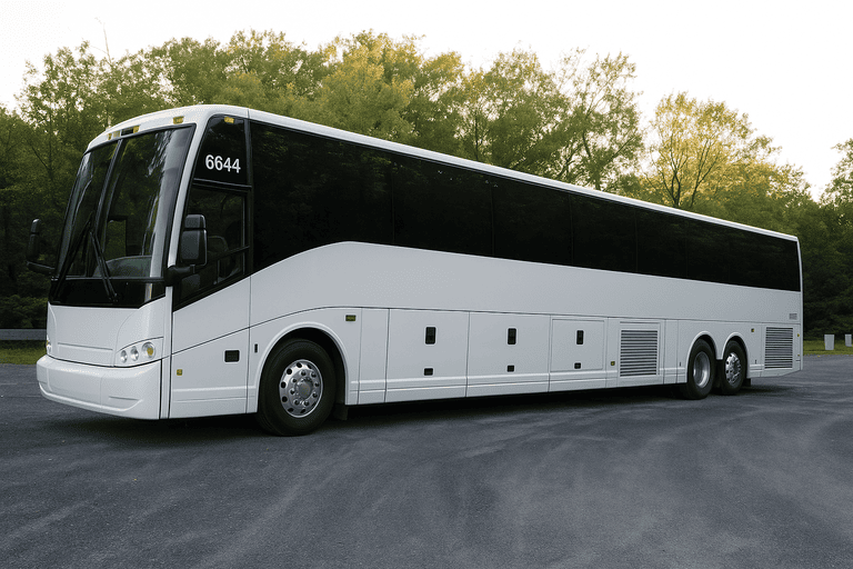 exterior of Charter Bus Rental Waterford coach bus