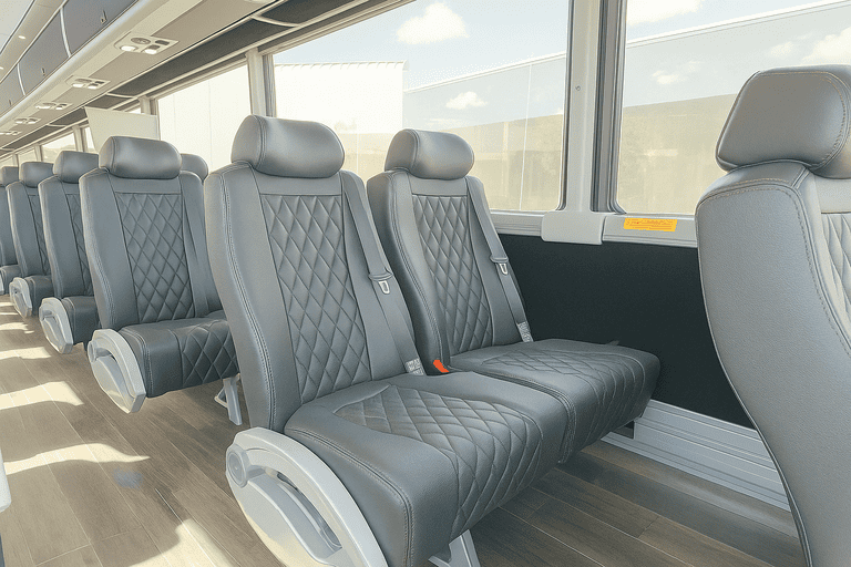 interior of Charter Bus Rental Waterford charter bus